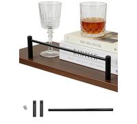 Rail D'étagère Set de Barres Protection Décoratives pour Étagères Murales, Rails Galerie Anti-basculement pour Vitrines, Barrière Sécurité pour Commerce et Garage(Black,31in/79cm)