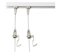 Rail d'image Système de Suspension Système de Fil Mobile et positiontable Kit de Suspension, Support de Plafond de casier câble Unique, Rail d'affichage Photo avec Une Corde de 20 "/