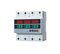 Rail Din 100A/63A, 3 phases, 4 fils, réglable, surtension, limite de courant, Protection de relais, voltmètre, ammètre(100A)