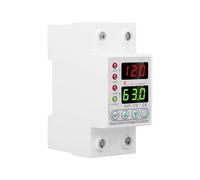 Rail DIN 110VAC 120VAC 40A 63A, double affichage, dispositif de Protection contre les surtensions et sous-tensions réglables, relais(40A)
