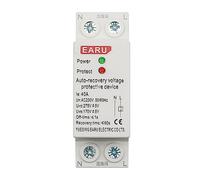 Rail Din 1P + N 27mm 40A 63A 230V, récupération automatique, reconnexion, surtension et sous-tension, dispositif de Protection, relais de Protection Protecteurs de fuite à la terre (Size : 63A)
