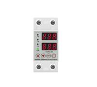 Rail DIN 40A 63A 230V, dispositif de Protection réglable contre les surtensions et sous-tensions, relais, limite surintensités(Red-Red,40A)