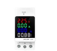 Rail Din 6 en 1 AC 70-270V, 100a, tension, courant, KWH, moniteur de fréquence d'énergie électrique, voltmètre, ampèremètre, wattmètre, 110V, 230V