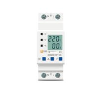 Rail Din 63A 80A 110V 230V, dispositif de protection réglable contre les surtensions et les sous-tensions, protection de limite de courant, voltmètre Kwh(63A Bottom input)