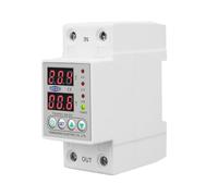 Rail Din double affichage réglable, dispositif de protection contre les surtensions et les sous-tensions, relais de protection 40A 63A 80A 100A 220V 230V(V A type,L N 230V 100A)