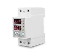 Rail Din double affichage réglable, dispositif de protection contre les surtensions et les sous-tensions, relais de protection 40A 63A 80A 100A 220V 230V(V A Kwh type,L N 230V 100A)