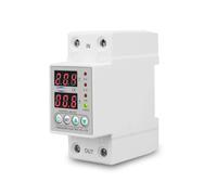 Rail DIN double affichage réglable, dispositif de protection contre les surtensions et les sous-tensions, relais de protection 40A 63A 80A 220V 230V(V A type,L N 230V 100A)