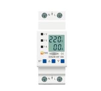 Rail Din réglable contre les surtensions, relais de Protection, limite de courant, voltmètre Kwh 63A 80A 110V 230V(63A Bottom input)