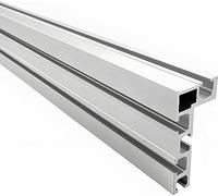 Rail d'onglet à rainure en T 75 - 600 mm - En alliage d'aluminium - Pour scie de table, tables de travail du bois (600 mm)
