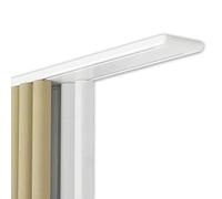 Rail Double Plafond Pour Baie Vitrée, Système De Rail Coulissant Silencieux, 1-6 m Tringle À Rideaux Aluminium Et Extra Plate, Installation Facile, Pour Séparation De Pièce(Blanc,1.2m)