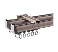 Rail double pour rideaux Poulie classique en alliage à voie droite