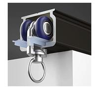 Rail droit robuste en aluminium pour plafond lourd Barre de séparation de pièce pour théâtre, hôtel, bureau - Noir H et Slish