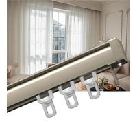 Rail en aluminium 120-560 cm Montage au plafond Silencieux et lisse Idéal pour cloisons de séparation et panneaux d'intimité - Rail pour rideaux et rideaux