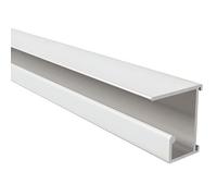 Rail en aluminium à visser sous tablettes pour dossiers suspendus - HOMEWELL - Lg 1000 mm - Laqué blanc