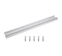 Rail en Aluminium avec Échelle, Guide de Travail du Bois 400mm - Durable, Léger, Précis, Usage Polyvalent pour Menuiserie (Chute de barre à l'échelle 600 mm)