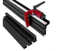 Rail en aluminium avec rainure en T, type 75, pour scie de table CNC et défonceuse, avec supports coulissants de type T (600 mm)