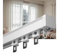 Rail en aluminium pour séparateur de pièce insonorisé - Longueur : 120 à 560 cm - Idéal pour les panneaux d'intimité et la décoration d'intérieur