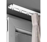 Rail en métal fin 7,1 mm pour baie et chambres à coucher Fixation au plafond Invisible Rail de séparation de pièce coulissant 1 m-8 m Blanc 390 cm