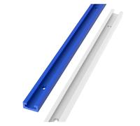 Rail en T à profil double coupe de 500 mm et bouton boulon, écrou coulissant for rail onglet, rainure, universel le travail du bois T-Slot Goulotte(500mm Blue Track)