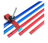 Rail En T à Rainure En T Rail de goulotte travail du bois 300-500MM en T à onglets rainure Gabarit fixation vis Fente 19x9,5mm Table scie table toupie Outils bricolage(500mm Silvery)