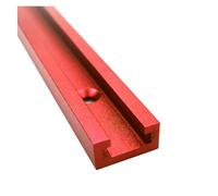 Rail En T à Rainure En T Rail de goulotte travail du bois 300-800MM en T à onglets rainure Gabarit fixation vis Fente 19x9,5mm Table scie table toupie Outils bricolage(Red,400mm)