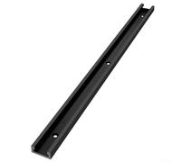 Rail en T en alliage d'aluminium, noir, 30 types de rails en T, 300-600 mm, avec vis en T et pinces à action rapide, pour le travail du bois (400 mm)
