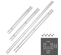 Rail en T en aluminium pour le travail du bois, support de serrage à cliquet 34 x 12 pour coupes d'onglet et alignements précis (50 cm)