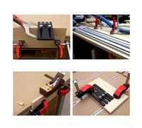 Rail en T en aluminium pour tables de toupie, scies de table et scies à ruban - Rail à onglet réglable de 30/40/50/60 cm avec guide central, 1,9 x 1,27 cm, Compat (30 cm)