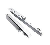 Rail Inférieur De Tiroir Dissimulé À 3 Sections, Glissières Rembourrées, Rail De Guidage Silencieux Épaissi Absorbant Les Chocs(Tresfold16 inch400mm)