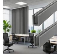 Rail latéral en U 2 pièces for Stores occultants, Rideaux et fenêtres, Rail de Blocage de la lumière for Cadre de fenêtre, Bandes de Blocage de la lumière découpables(Gray,105cm/41.34in)