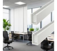 Rail latéral en U 2 pièces for Stores occultants, Rideaux et fenêtres, Rail de Blocage de la lumière for Cadre de fenêtre, Bandes de Blocage de la lumière découpables(White,150cm/59.06in)