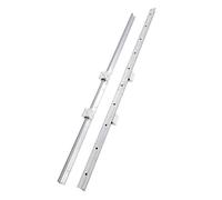 Rail Linéaire D'arbre 1000mm, Bloc de Roulement Durable | Acier à haute teneur en carbone, alliage d\'aluminium, bloc SBR de qualité industrielle, antirouille, idéal pour les