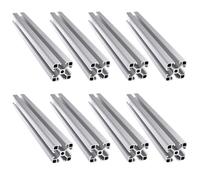 Rail linéaire de profil en aluminium, 2 pièces 500 mm T Type 4040 Extrusion d'aluminium Norme européenne anodisé for machine gravure laser CNC DIY, Argent(1000mm)
