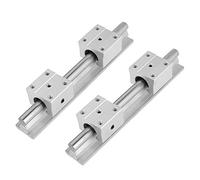 Rail Linéaire SBR12 200mm avec Bloc Palier Aluminium, 2 Pcs Rail Guidage, 4 Pcs Support Bloc - Haute Précision, Matériaux Durables, Parfait pour CNC et Projet DIY
