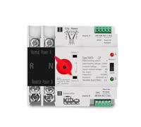 Rail monophasé ATS 220V, double puissance, commutateur de sélection conversion automatique, alimentation sans interruption 2P 63A 100A 125A(125A)