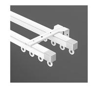Rail Mural/plafond Pour Rideaux, Aluminium Tringle À Rideau, Diviseur De Salle, Avec Rouleaux Muets, Pour Salon, Chambre À Coucher, Placard(White d,100cm/3.3ft)