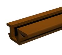 Rail Pico PVC rainuré 25 - Longueur 3 m - Marron - MANTION - 25/300M