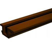 Rail Pico PVC rainuré 25 - Longueur 5 m - Marron - MANTION - 25/500M