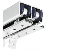 Rail Porte Coulissante Double Plafond, Systeme Porte Coulissante Invisible, Quincaillerie Kit de Rail pour Placard, Salle de Bain et Grange - Capacité de Charge 60 KG