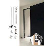 Rail Porte Coulissante Hidden Wooden Door Ghost Track Hardware Kit, Commercial Ghost Gate Slider Rails for Barn Doors, Replacement Sliding Guide(172cm/67.7inch/5.6ft)