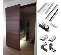 Rail Porte Coulissante Kit de Quincaillerie et Rail pour Porte Glissante Invisible, Track de Remplacement pour Porte Coulissante Escamotable de 80/90/100/120/150/200 cm, Système(2.6ft/80cm)