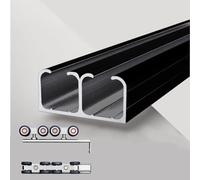 Rail porte coulissante Kit De Quincaillerie Pour Rails Porte Coulissante Double Face, Compatible Avec Les Portes 20 À 35 Mm D'épaisseur(5ft/152cm/60in)
