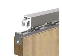 Rail porte coulissante Kit Rail Cuisine/douche/terrasse/porte Coulissante, Rail Portes Escamotable Mural Au Plafond, Système Rails Porte Parallèle Avec Mécanisme(68in/172.7cm)