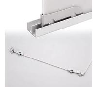 Rail porte coulissante Panneau Verre Monté En Bas Rail Balayage, Rouleau Rail Plat Parallèle Personnalisable Avec Double Guide Au Sol, Kit Rail Porte Coulissante Douceur(Length 210cm/82.7in)