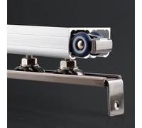 Rail porte coulissante Quincaillerie Pour Porte Coulissante À Double Rail, Kit De Rails Dissimulés Portes Extérieures, Salons Et Chambres, Montage Mural Au Plafond(310cm/10.2ft)