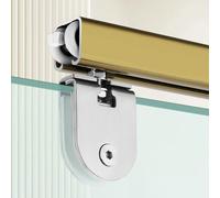 rail porte coulissante Rail Coulissant pour Porte VitréE, Quincaillerie pour Rail SupéRieur de Porte Coulissante en MéTal, Remplacement de VitréE Coulissant(Champagne,110cm/43.3in)