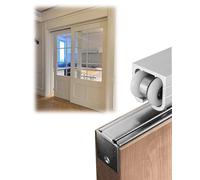 Rail Porte Coulissante Rail De Porte Coulissante en Bois De 91 122 150 305 465 cm, Kit de Quincaillerie pour Porte Coulissante Simple Dissimulée (porte de Grange)(180cm/70.8inch/5.9ft)