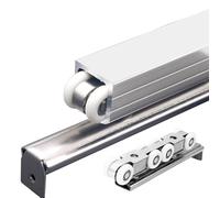 Rail Porte Coulissante Rail de Porte Coulissante Intérieure, Quincaillerie pour Porte Escamotable, Remplacement Du Guide de Porte de Placard Simple(Silver,260cm(102.4in))