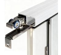 Rail Porte coulissante Rail De Porte D'armoire/Placard/penderie, Rail Guidage À Rouleaux Double Voie pour Coulissante Robuste avec Butées Porte/Guide Au Sol(L 6.8m (22.3ft))