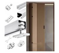 rail porte coulissante Rail De Porte De Poche Commerciale, Kit De Quincaillerie De Rail De Porte Coulissante À Montage Supérieur Pour Chambre À Coucher(320cm/125.9")